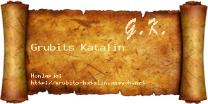 Grubits Katalin névjegykártya